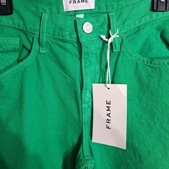 Frame Denim Le Slouch Jeans in Grass Green size 32 - Picture 3 of 11